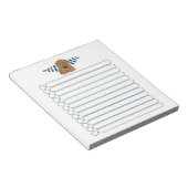 かわいい茶色のプードルドッグリスト ノートパッド (アングル)