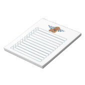 かわいい茶色のプードルドッグリスト ノートパッド (回転)