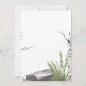 かわいい茶色のベビー鹿の水の色の最初の誕生日 招待状 (裏面)