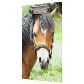 かわいい茶色のポニー クリップボード (左)