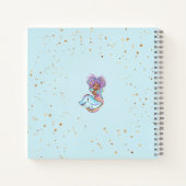 かわいい茶色の人魚 ノートブック (裏面)
