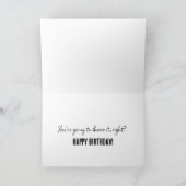 かわいい茶色の子犬の写真テンプレート 誕生日 カード (内部)