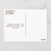 かわいい茶色の子犬の写真特別な機会テンプレート ポストカード (裏面)