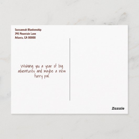 かわいい茶色の子犬の写真特別な機会テンプレート ポストカード (裏面)