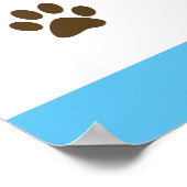 かわいい茶色の子犬の赤ちゃんシャワーサイン ポスター (角)