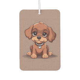 かわいい茶色の子犬 カーエアーフレッシュナー