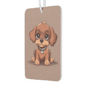 かわいい茶色の子犬 カーエアーフレッシュナー (左)