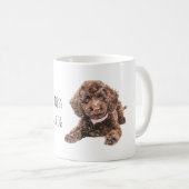 かわいい茶色の子犬 コーヒーマグカップ (正面右)