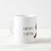 かわいい茶色の子犬 コーヒーマグカップ (正面左)