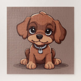 かわいい茶色の子犬 ジグソーパズル