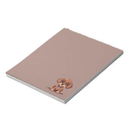 かわいい茶色の子犬 ノートパッド