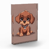 かわいい茶色の子犬 フォトブロック (左)