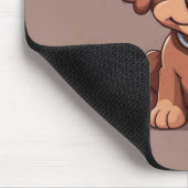 かわいい茶色の子犬 マウスパッド (コーナー)