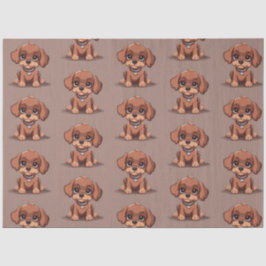 かわいい茶色の子犬 薄葉紙