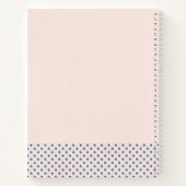 かわいい茶色の水色の鹿の赤ちゃんシャワーゲストブック ノートブック (裏面)