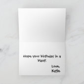 かわいい茶色の牛 カード (内部)