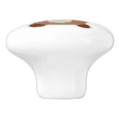 かわいい茶色の牛 セラミックノブ (側面)