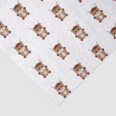 かわいい茶色の牛 薄葉紙 (詳細)