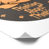 かわいい茶色の犬はヨガのポーズと考えるの ポスター (角)