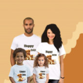 かわいい茶色の犬 ベビーTシャツ