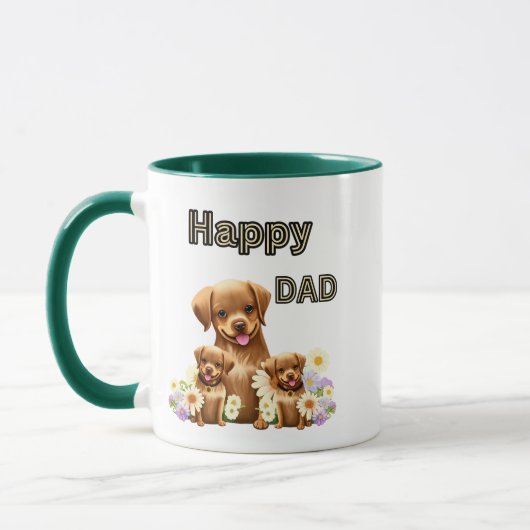 かわいい茶色の犬 マグカップ (左)