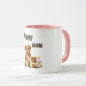 かわいい茶色の犬 マグカップ (正面右)