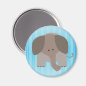 かわいい茶色の象 マグネット (正面/裏面)