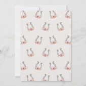 かわいい茶色の馬 ファーストロデオ 1歳の誕生日 招待状 (裏面)