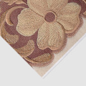 かわいい茶色ベージュ女性のカーボーイの西欧諸国の花柄 薄葉紙 (詳細)