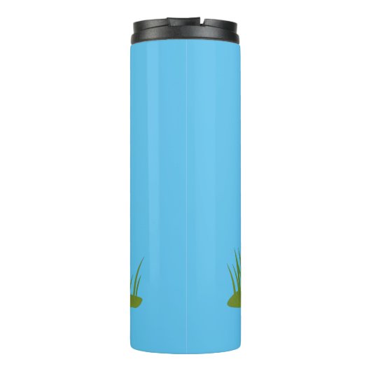 かわいい草原の犬が花漫画を嗅ぐ タンブラー (裏面)