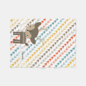 かわいい荒野 フリースブランケット (正面(横))