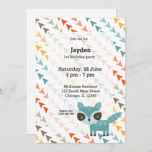 かわいい荒野 招待状 (正面/裏面)