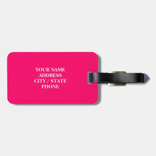 かわいい荷物は文字|の餞別と付きます! ラゲッジタグ (裏面横)