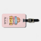 かわいい荷物イラストレーションラゲージタグ ラゲッジタグ (正面横)