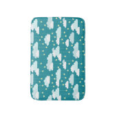 かわいい落下する星と雲のパターン バスマット (正面縦)