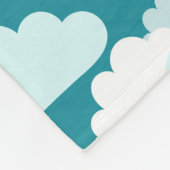 かわいい落下する星と雲のパターン フリースブランケット (角)