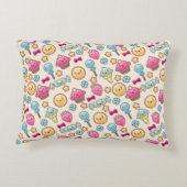 かわいい落書きのかわいいの子供パターン アクセントクッション (裏面)