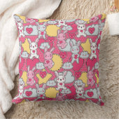 かわいい落書きのかわいいの子供パターン クッション (ブランケット)