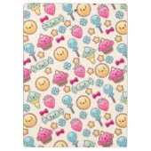 かわいい落書きのかわいいの子供パターン クリップボード (裏面)