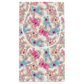 かわいい落書きのかわいいの子供パターン スモールペーパーバッグ (裏面)