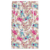 かわいい落書きのかわいいの子供パターン スモールペーパーバッグ (正面)