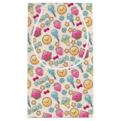 かわいい落書きのかわいいの子供パターン スモールペーパーバッグ (裏面)