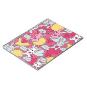 かわいい落書きのかわいいの子供パターン ノートブック (左側)