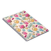 かわいい落書きのかわいいの子供パターン ノートブック (右側)