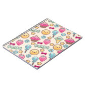 かわいい落書きのかわいいの子供パターン ノートブック (左側)