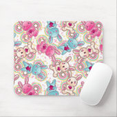 かわいい落書きのかわいいの子供パターン マウスパッド (マウス)