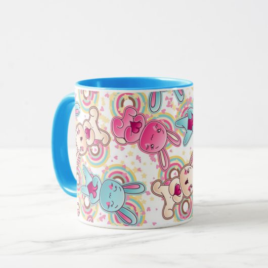 かわいい落書きのかわいいの子供パターン マグカップ (正面左)