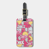 かわいい落書きのかわいいの子供パターン ラゲッジタグ (正面縦)