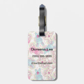 かわいい落書きのかわいいの子供パターン ラゲッジタグ (裏面縦)