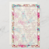 かわいい落書きのかわいいの子供パターン 便箋 (正面/裏面)